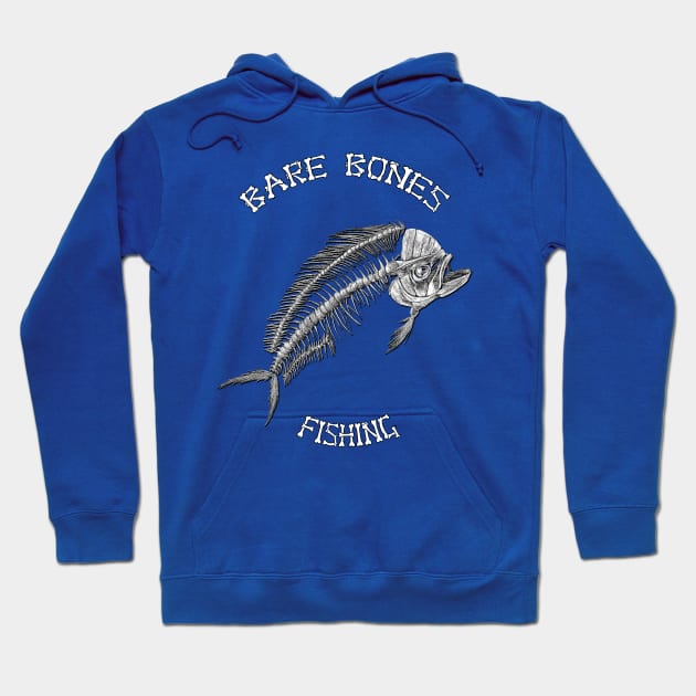 BARE BONES FISHING Hoodie by Art by Paul